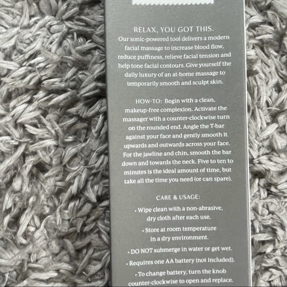 Complex Culture Beauty Sonic T-bar Facial Massager. New, never used, in package - Picture 4 of 8